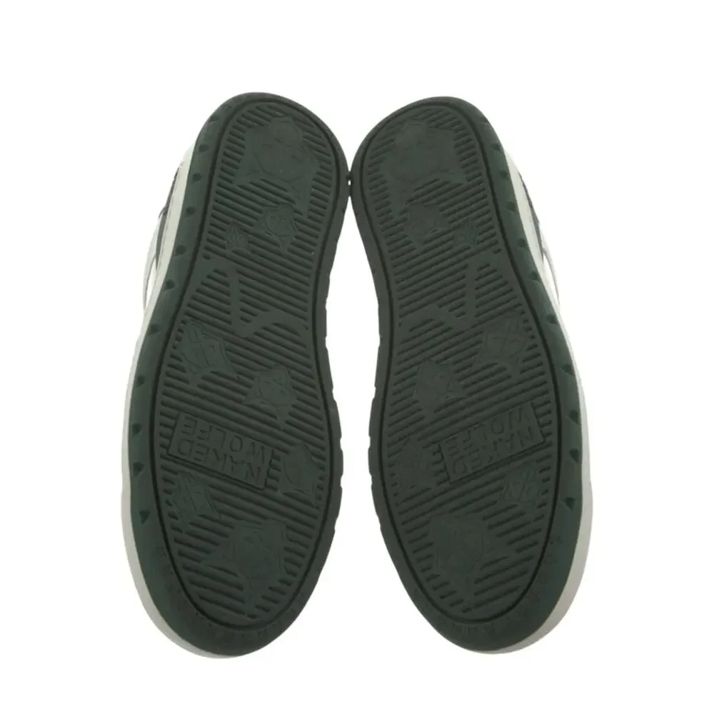 Naked Wolfe Ravenn Forrest‎ Green Leather Sneakers Womens Size 10 NIB